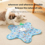 Rechargeable Automatic Cat Toy with Feather & 3 Play Modes