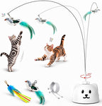 360° Automatic Flying Bird Wand Cat Toy – Rechargeable