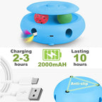3-in-1 Interactive Cat Toy with Butterfly & Track Balls