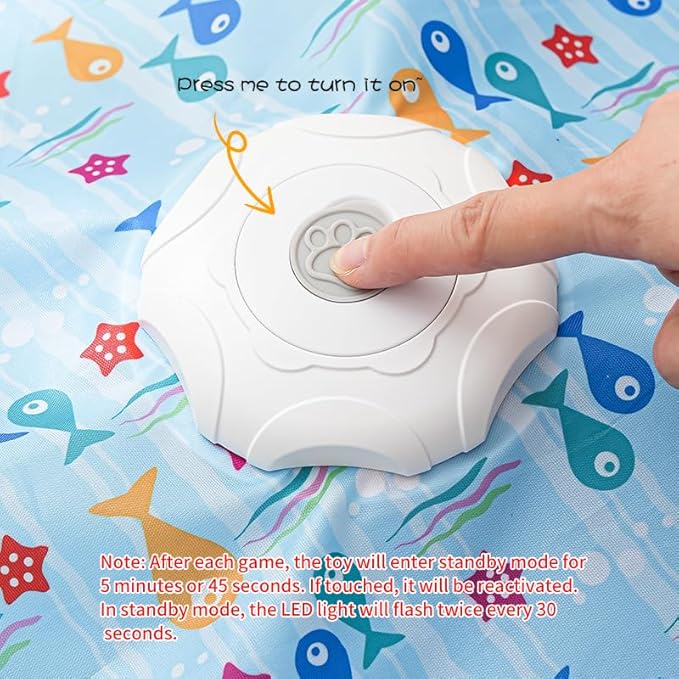 Rechargeable Automatic Cat Toy with Feather & 3 Play Modes