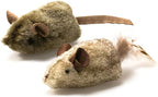 Interactive Cat Mouse Toys with Catnip & Squeak Sound, 2 Pack