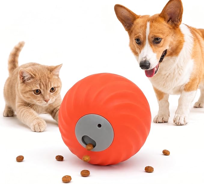 Rechargeable Rolling Treat Ball for Dogs & Cats