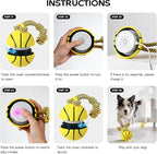 Rechargeable Interactive Dog Ball Toy with Rope – 3 Modes