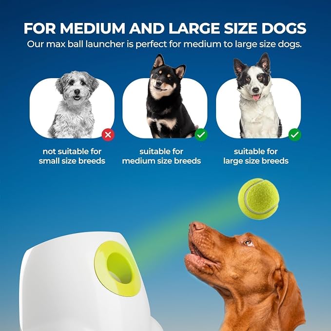 Automatic Dog Ball Launcher with 3 Distances & 6 Balls