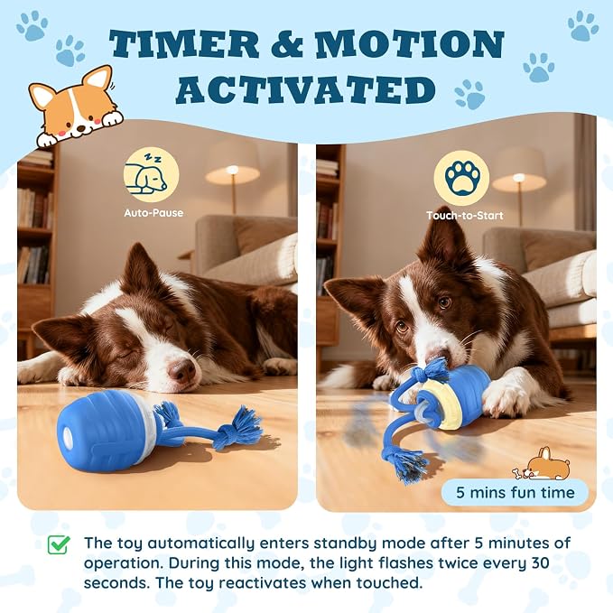 Interactive Automatic Dog Toy Ball with 3 Play Modes