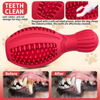 Treat Dispensing Puzzle Dog Toy with Squeaker & Durable Rubber