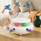 3-in-1 Interactive Cat Toy with Butterfly & Track Balls