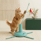 Electronic Motion Cat Toy with Moving Feather Wand