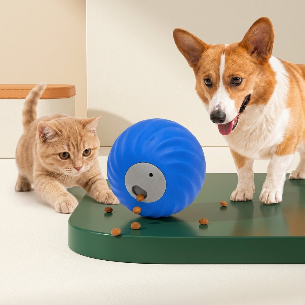 Rechargeable Rolling Treat Ball for Dogs & Cats